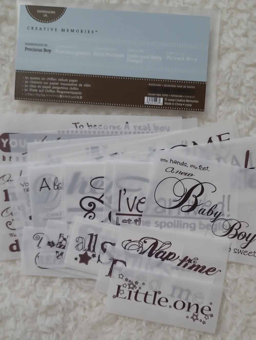 NEW Creative Memories 90 Quotes Expressions Nancy Odell Life Travel Precious Boy